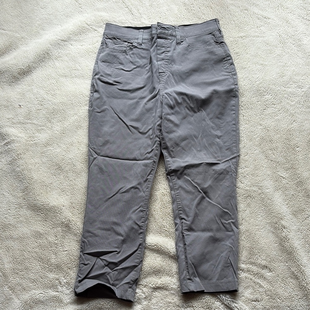 Ricki’s Straight Leg Capri Dress Pants | Light Gray | Office Workwear | - Picture 2 of 9
